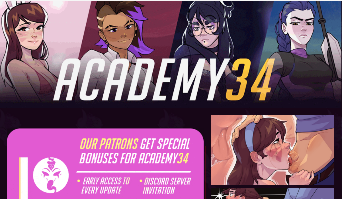 [18+ EN] Academy34 (v0.23.2.3) – Gia Nhập Học Viện Overwatch Với Mấy Em Gái Xinh | Android, PC
