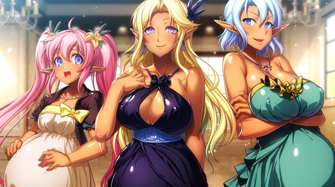 [18+ EN] Namaiki Dark Elf Sisters: Namaiki Dark Elf SCocky Chicks Craving Creampies – Thụ Thai Cho Các Cô Chị Gái Elf Nóng Bỏng Của Mình | PC