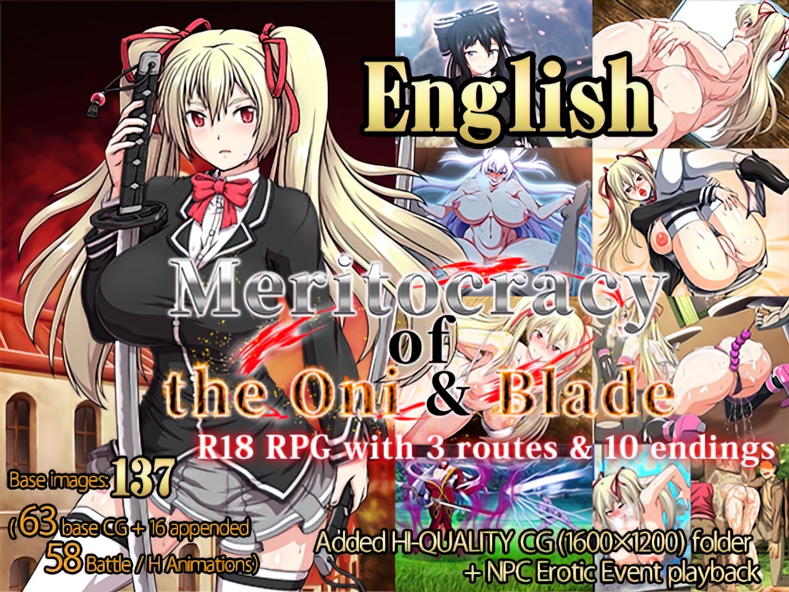 [18+ EN] Meritocracy of the Oni & Blade + Append – Học Viện Đào Tạo Mấy Em Gái Có Sức Mạnh Đặc Biệt | PC